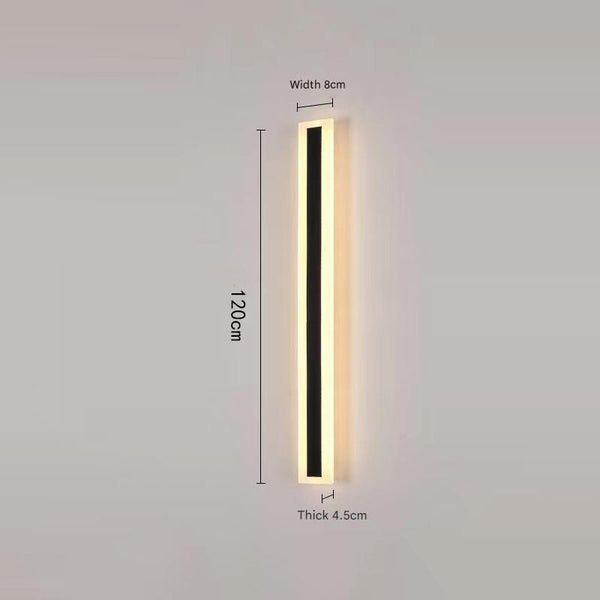 Black strip LED courtyard aisle wall light