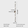 All copper line wall lamp
