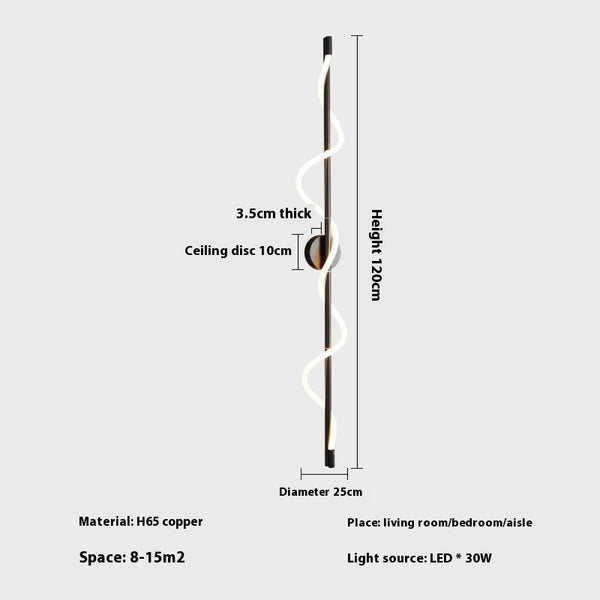 All copper line wall lamp