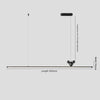 All-copper minimalist long strip restaurant chandelier