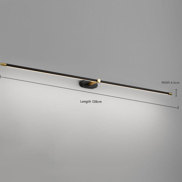 Minimalist black strip led bathroom wall light