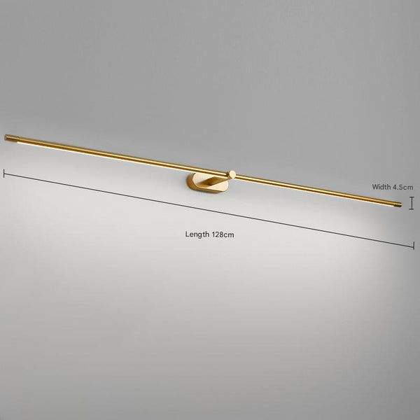 Minimalist black strip led bathroom wall light