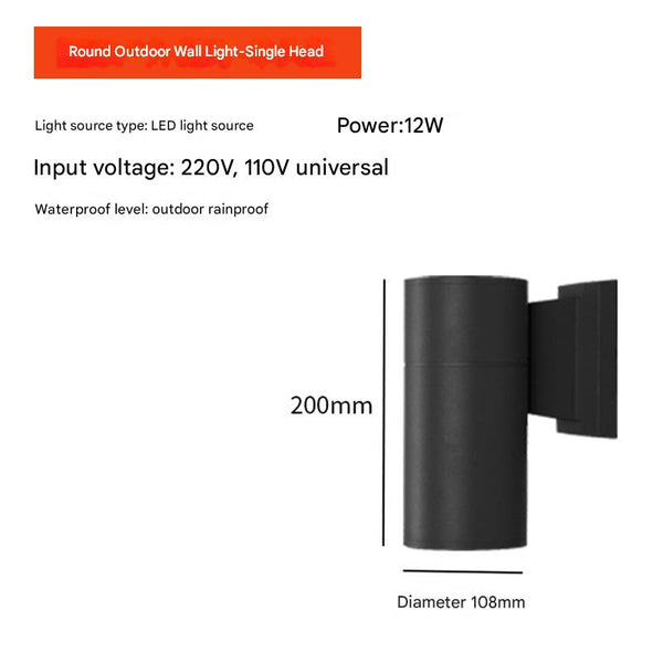 LED outdoor garden waterproof double head wall lamp