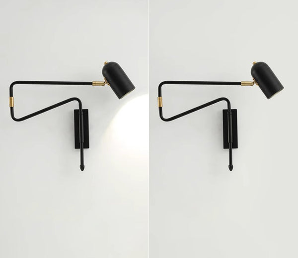 Lampe de chevet murale pliable et rétractable à long poteau