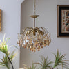 French retro glass chandelier