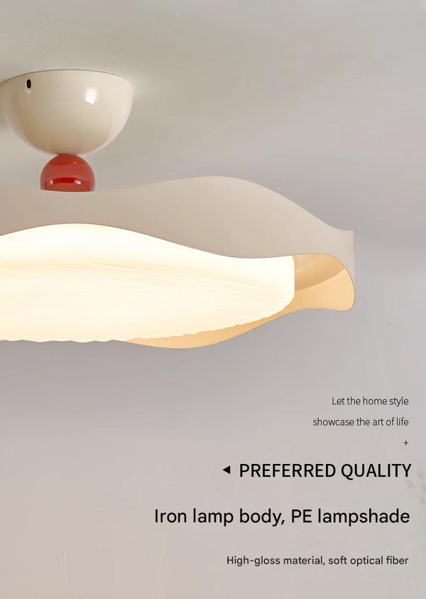 Plafonnier LED rond de style crème