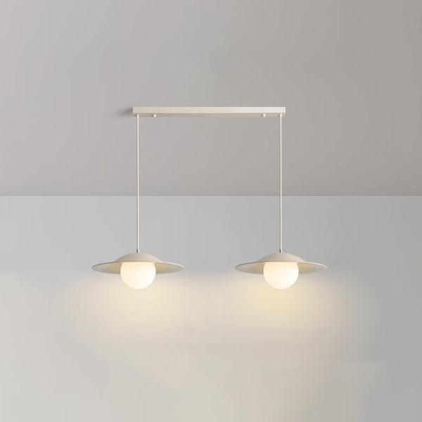 Cream style glass dining pendant light