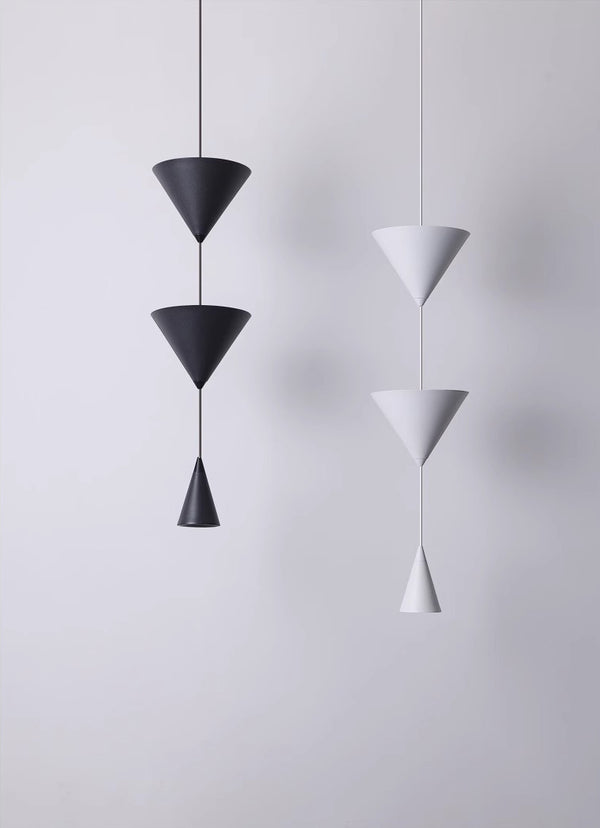 Minimalist conical bedroom bedside background wall chandelier