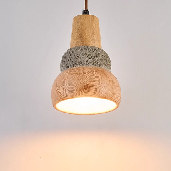 Lustre de restaurant de chevet de chambre à coucher de style wabi-sabi