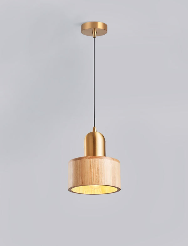 Solid wood all-copper small chandelier