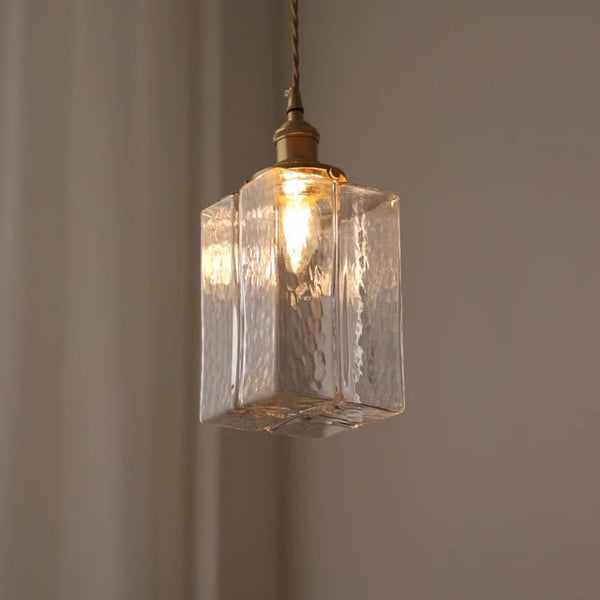 Japanese style vintage brass glass dining room bedroom Pendant light