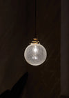 Vintage Brass Cracked Glass Bedroom Bedside Pendant light
