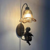Creative retro bedroom bedside aisle wall lamp