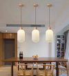Japanese style solid wood glass restaurant bar Pendant light