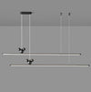 All-copper minimalist long strip restaurant chandelier