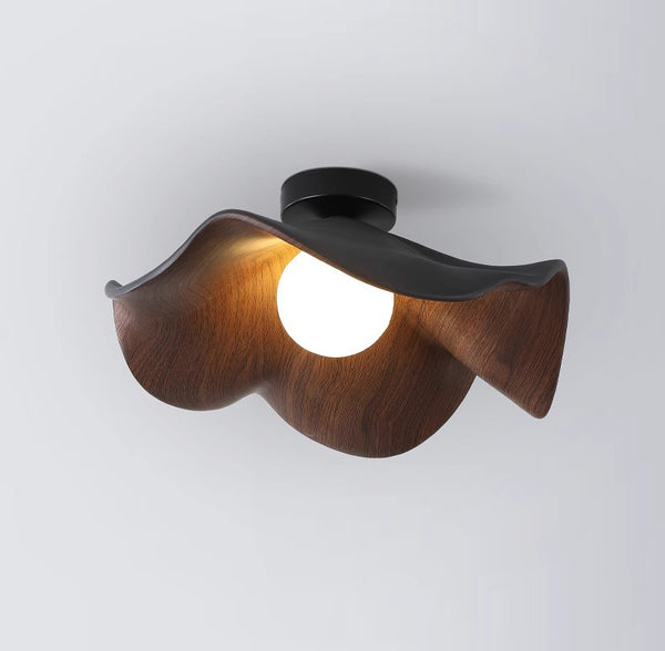 Creative retro lotus leaf bedroom corridor ceiling lamp