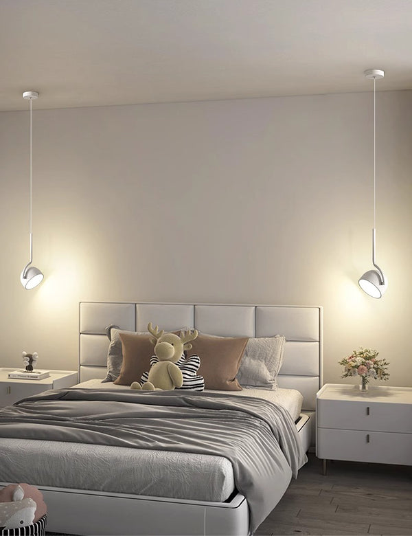Nordic LED rotatable bedroom bedside Pendant light