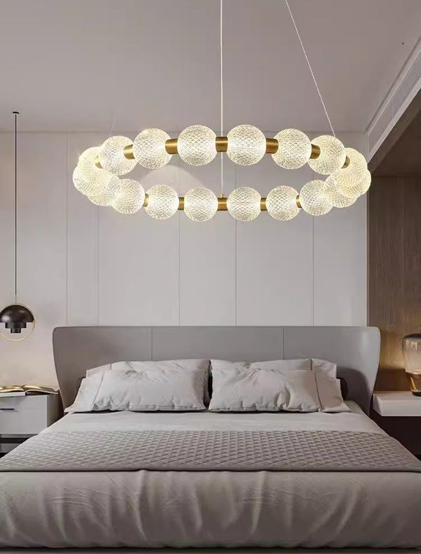 All copper LED living room bedroom chandelier