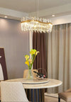 French light luxury LED living room crystal chandelier