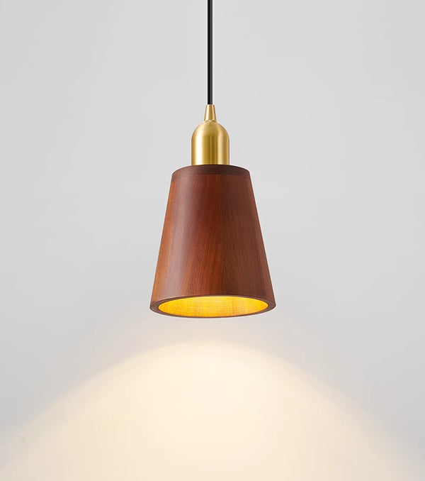 Solid wood all-copper small chandelier
