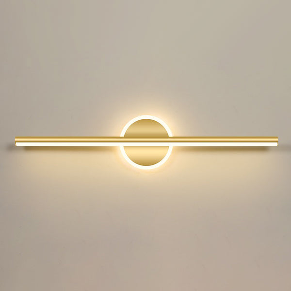 Applique murale créative à miroir à longue bande géométrique