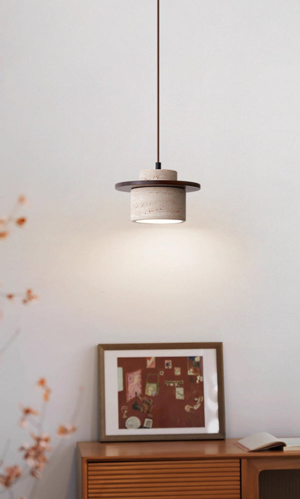 Vintage solid wood yellow travertine bedroom bedside chandelier