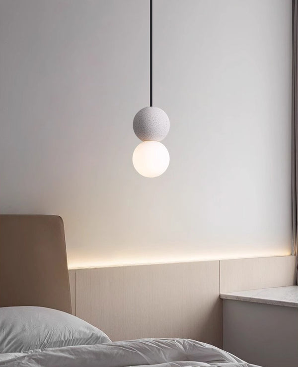 Wabi-sabi style terrazzo bedroom bedside small Pendant light