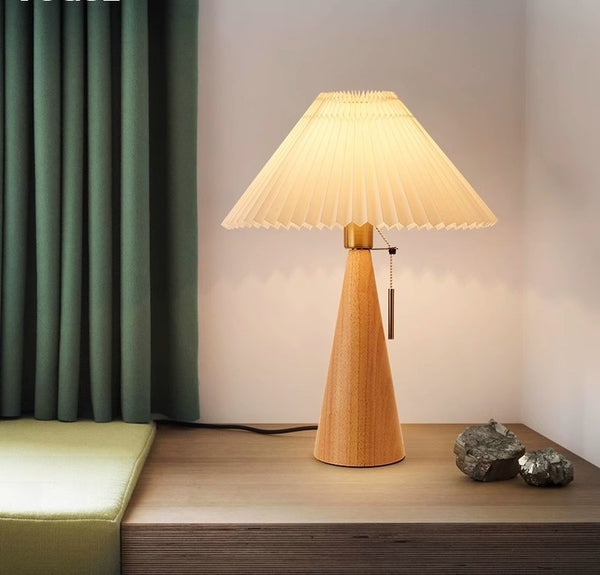 Medieval style pleated table lamp