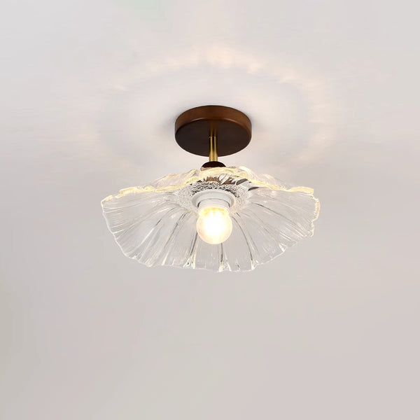 Retro lotus leaf aisle ceiling lamp