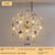 Creative petal dandelion colored crystal chandelier