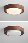 Medieval style wood grain glass bedroom ceiling lamp