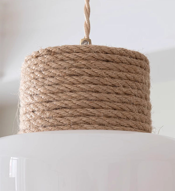 Lampe à suspension de salle à manger de style japonais de couleur crème