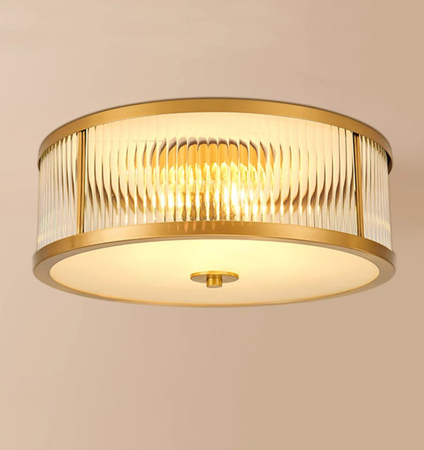 Copper bedroom ceiling lamp