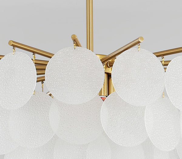 Lustre coquille crème français