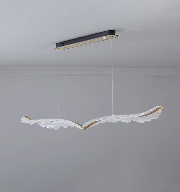 Nordic long strip creative wings led dining chandelier