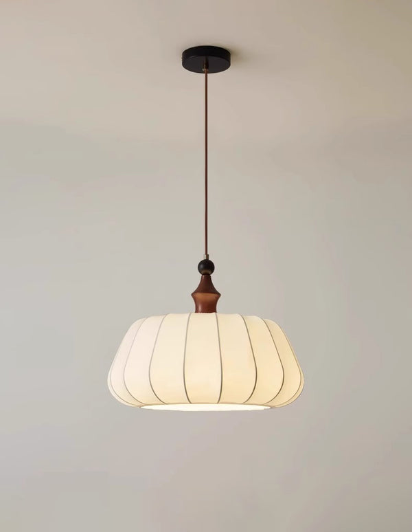 Lustre de restaurant en tissu rétro français