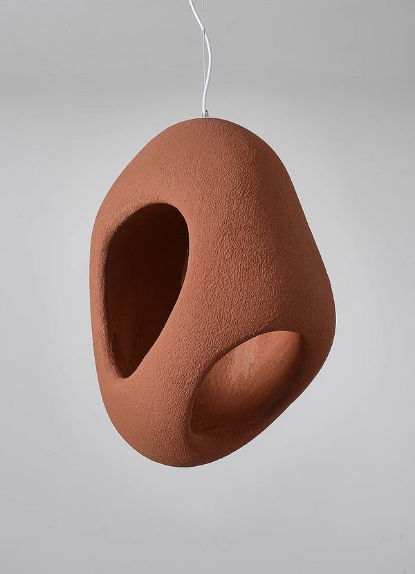 Pendelleuchte aus Kieselsteinen im japanischen Stil für den Esstisch