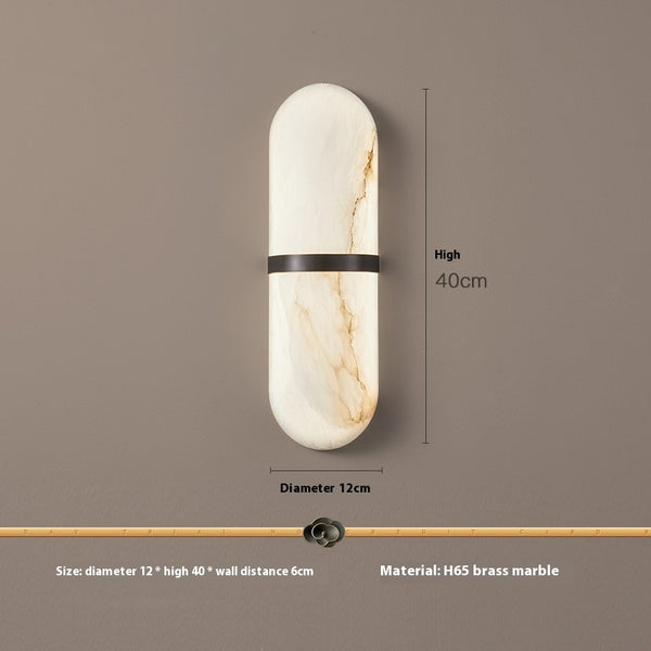 New Chinese style natural marble wall lamp