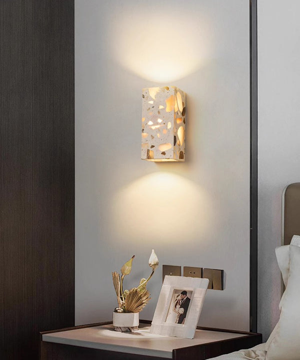 Japanese style wabi-sabi bedroom wall lamp
