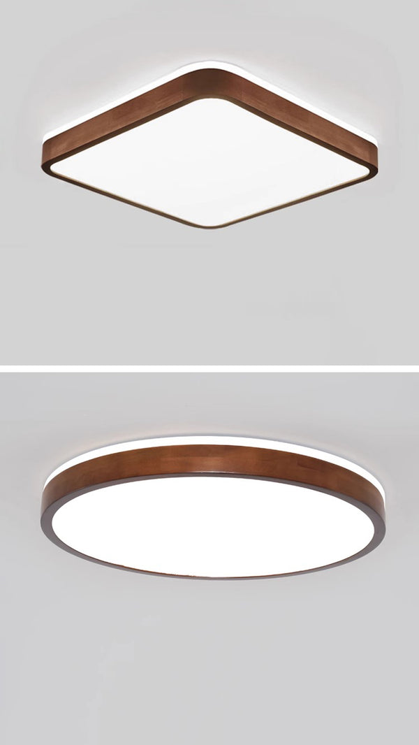 LED solid wood bedroom ceiling lamp