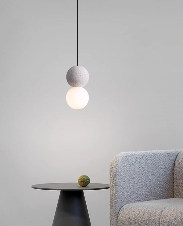 Wabi-sabi style terrazzo bedroom bedside small Pendant light