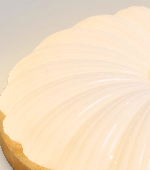 Wood color cream style bedroom ceiling lamp