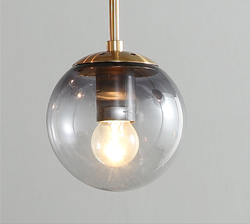 Long lustre de salle à manger en verre en forme de haricot magique