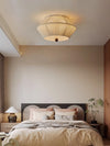 Japanese style wabi-sabi style hemp rope woven bedroom ceiling lamp