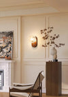 Solid wood crack glass aisle wall lamp