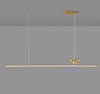 All-copper minimalist long strip restaurant chandelier