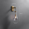 All-copper creative water drop bedroom bedside wall lamp