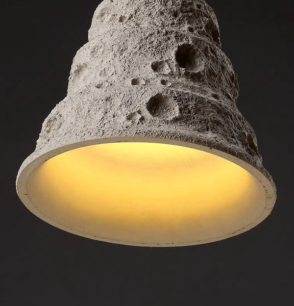 Japanese style micro cement bedroom bedside chandelier