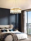 French light luxury LED living room crystal chandelier