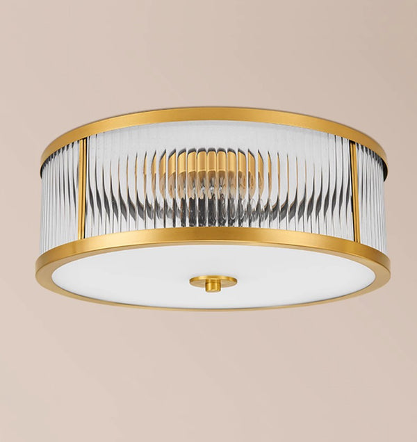 Copper bedroom ceiling lamp